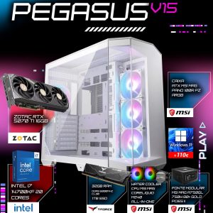 COMPUTADOR GAMING – Intel I7 14700KF / NVIDIA RTX 5070 TI 16GB / 32GB RAM / 1TB SSD – CHIP7 PEGASUS V15