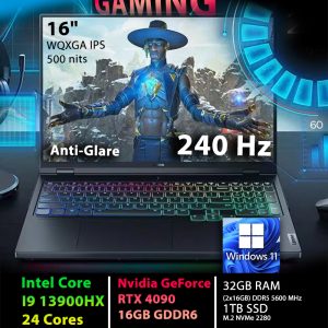 Portátil Lenovo – I9 13900HX / 32GB RAM / 1TB SSD / RTX4090 16GB / 16″ 2,5K 240HZ / Windows 11 – Legion Pro 7i 16IRX8H-876
