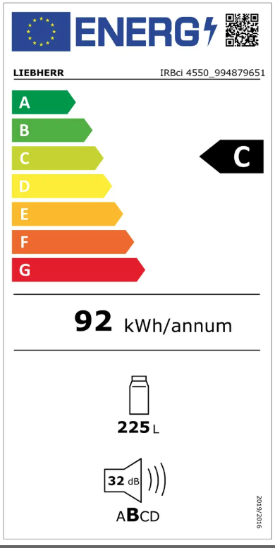 Etiqueta Energética do Produto