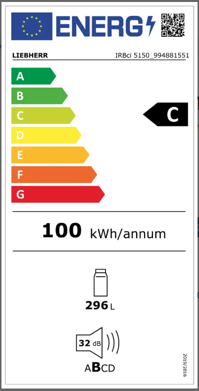 Etiqueta Energética do Produto