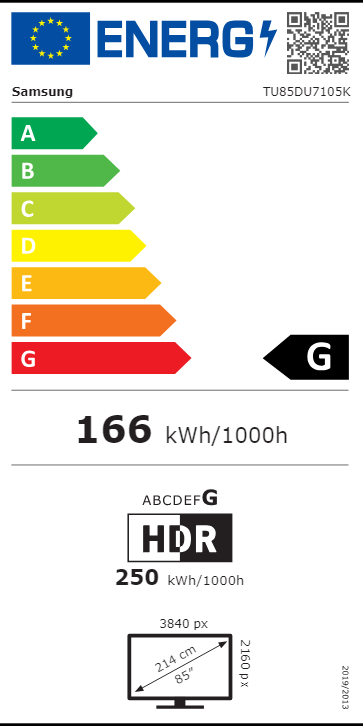 Etiqueta Energética do Produto