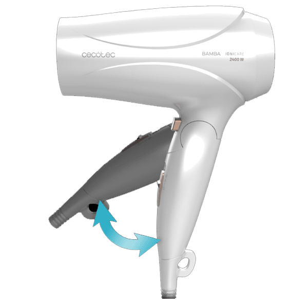 SECADOR DE CABELO CECOTEC – BAMBA IONICARE TRAVELWHITE