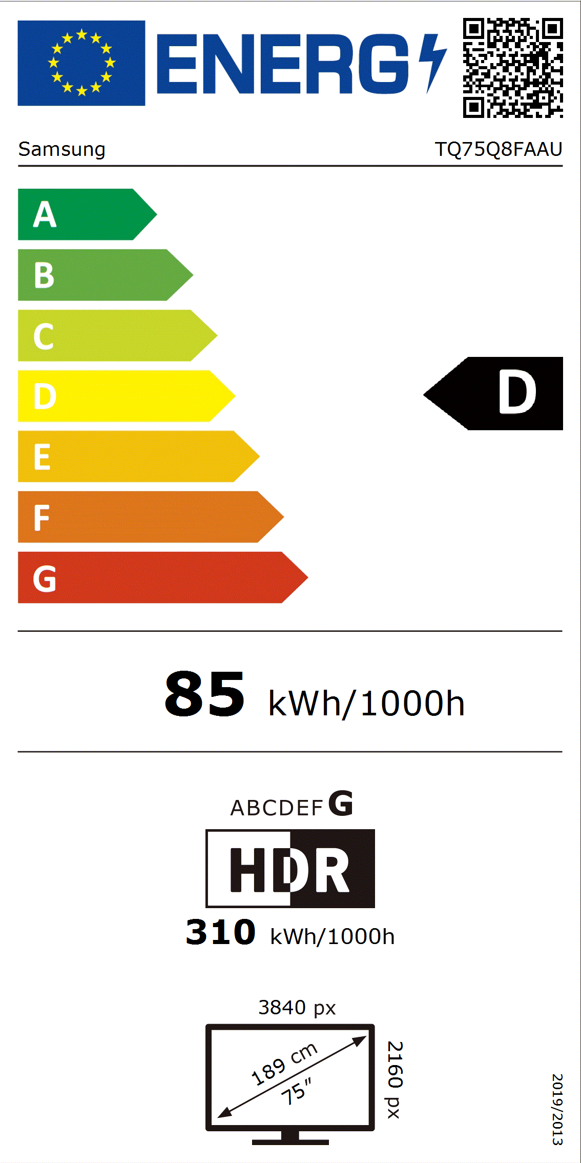 Etiqueta Energética do Produto