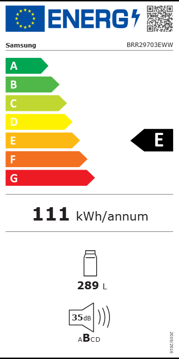 Etiqueta Energética do Produto