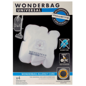 Conj. 4 wonderbags endura univ. ant. bact. Rowenta  – WB484720