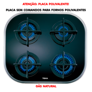 Placa encastrar Teka – CG.1 4G ai al inox – G. nat