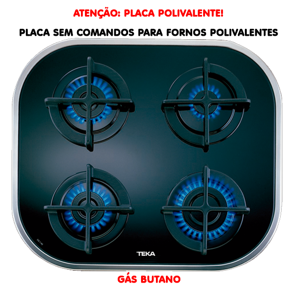 Placa encastrar Teka - CG.1 4G ai al - inox - G. but