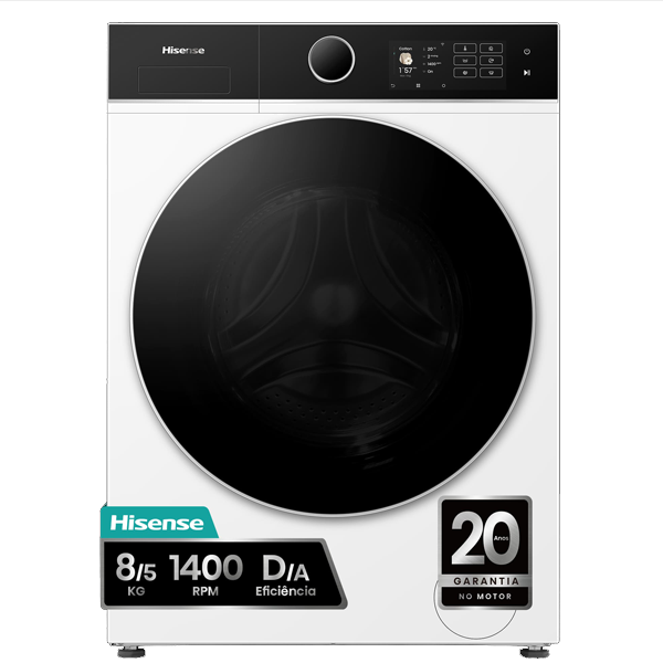 Máquina de lavar e secar roupa Hisense - WD5I8043BWF