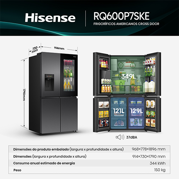 Frigorífico Hisense - RQ600P7SKE